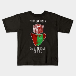 Throne Of Lies Elf Quote Christmas Knit Kids T-Shirt